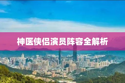 神醫(yī)俠侶演員陣容全解析