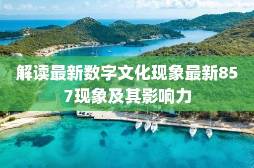 解讀最新數字文化現象最新857現象及其影響力