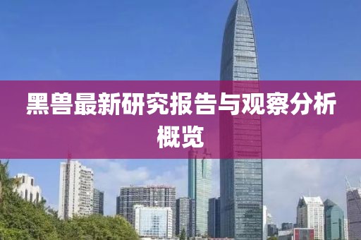 黑獸最新研究報告與觀察分析概覽