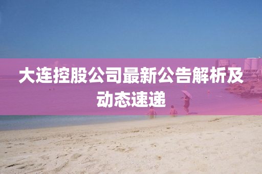 大連控股公司最新公告解析及動(dòng)態(tài)速遞