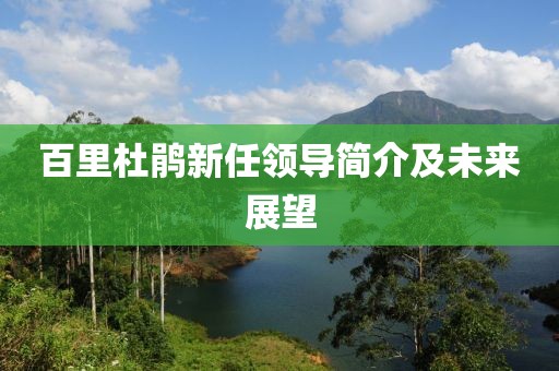 百里杜鵑新任領導簡介及未來展望