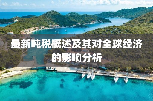 最新噸稅概述及其對全球經濟的影響分析