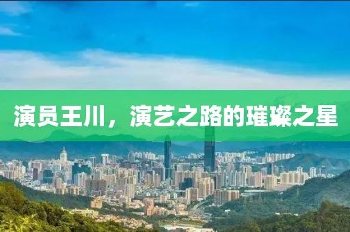 演員王川，演藝之路的璀璨之星
