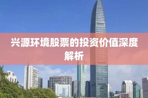 興源環境股票的投資價值深度解析