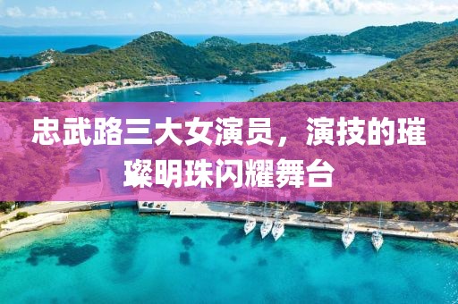 忠武路三大女演員，演技的璀璨明珠閃耀舞臺