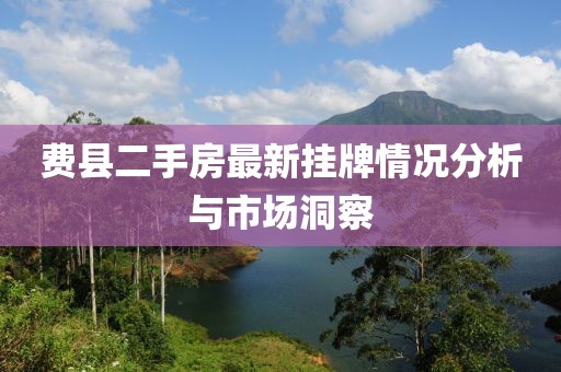 費縣二手房最新掛牌情況分析與市場洞察
