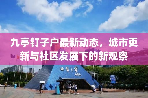 九亭釘子戶最新動態，城市更新與社區發展下的新觀察