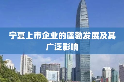 寧夏上市企業的蓬勃發展及其廣泛影響