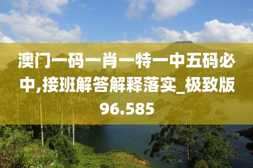 澳門一碼一肖一特一中五碼必中,接班解答解釋落實_極致版96.585