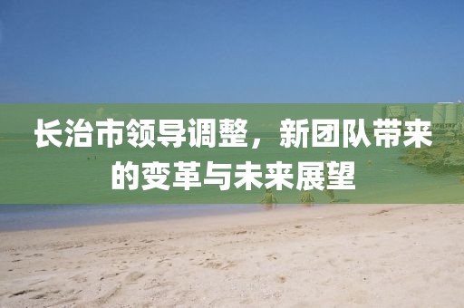 長(zhǎng)治市領(lǐng)導(dǎo)調(diào)整，新團(tuán)隊(duì)帶來的變革與未來展望