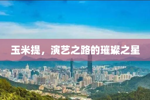 玉米提，演藝之路的璀璨之星