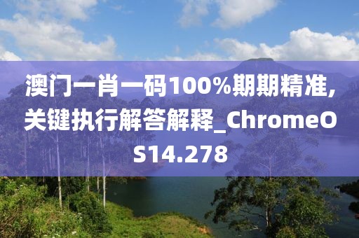 澳門一肖一碼100%期期精準,關鍵執行解答解釋_ChromeOS14.278