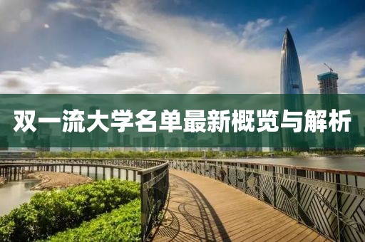 雙一流大學名單最新概覽與解析