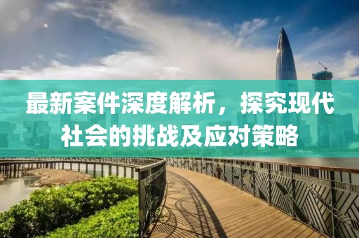 最新案件深度解析，探究現(xiàn)代社會的挑戰(zhàn)及應對策略
