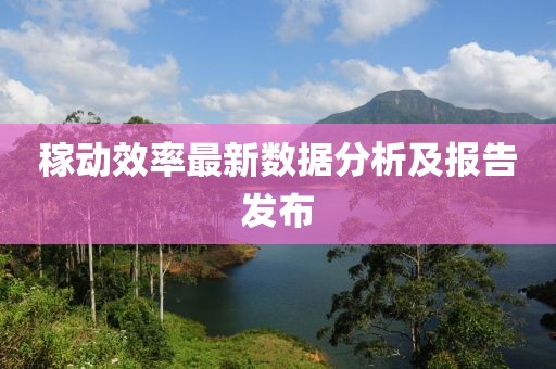 稼動效率最新數據分析及報告發布