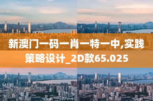 新澳門一碼一肖一特一中,實踐策略設計_2D款65.025
