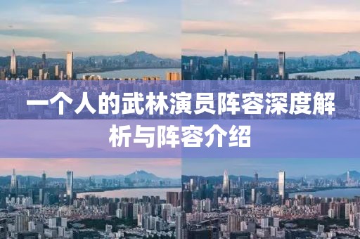 一個人的武林演員陣容深度解析與陣容介紹