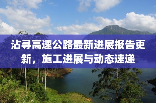 沾尋高速公路最新進展報告更新，施工進展與動態速遞