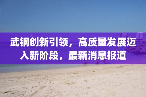 武鋼創新引領，高質量發展邁入新階段，最新消息報道