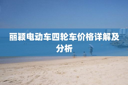 麗穎電動車四輪車價格詳解及分析