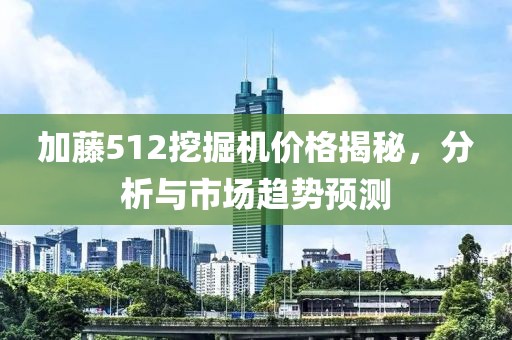 加藤512挖掘機價格揭秘，分析與市場趨勢預測