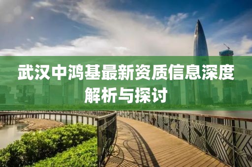 武漢中鴻基最新資質(zhì)信息深度解析與探討