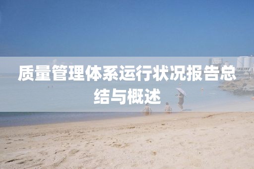 質量管理體系運行狀況報告總結與概述