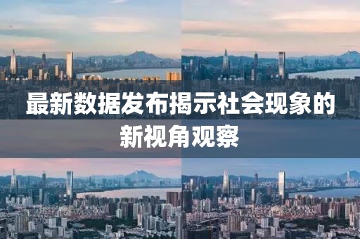 最新數據發布揭示社會現象的新視角觀察