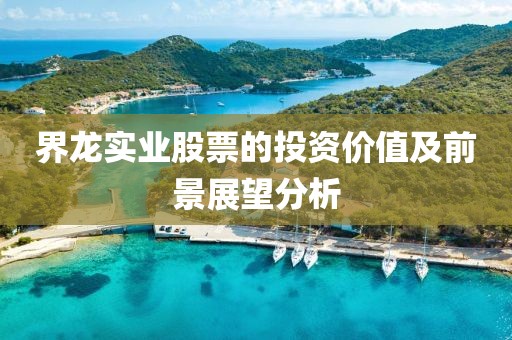 界龍實業股票的投資價值及前景展望分析