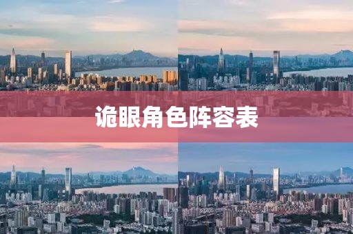詭眼角色陣容表