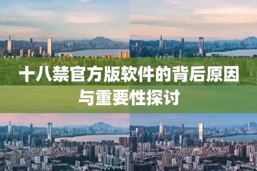 十八禁官方版軟件的背后原因與重要性探討