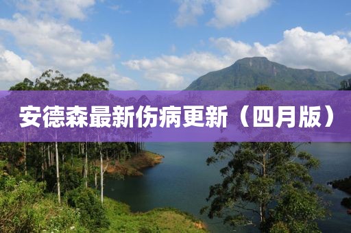安德森最新傷病更新（四月版）