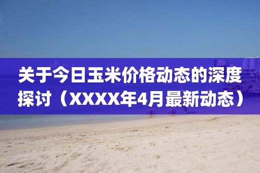 關于今日玉米價格動態(tài)的深度探討（XXXX年4月最新動態(tài)）