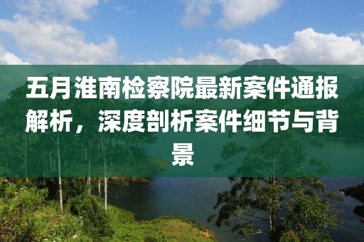五月淮南檢察院最新案件通報解析，深度剖析案件細節與背景