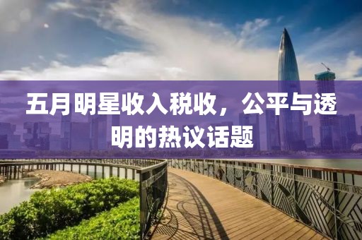 五月明星收入稅收，公平與透明的熱議話題