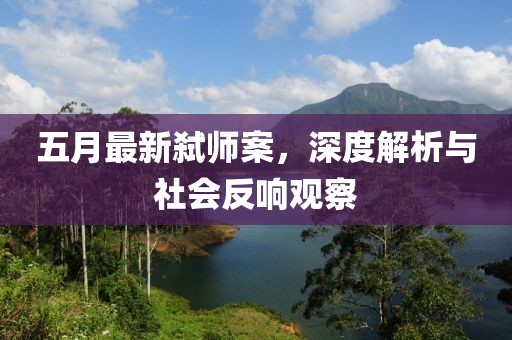 五月最新弒師案，深度解析與社會(huì)反響觀察