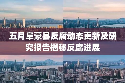 五月阜蒙縣反腐動態(tài)更新及研究報告揭秘反腐進展