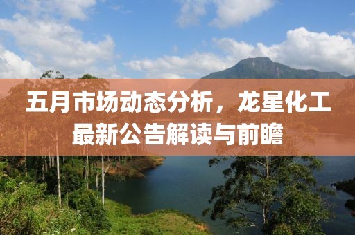 五月市場動態分析，龍星化工最新公告解讀與前瞻