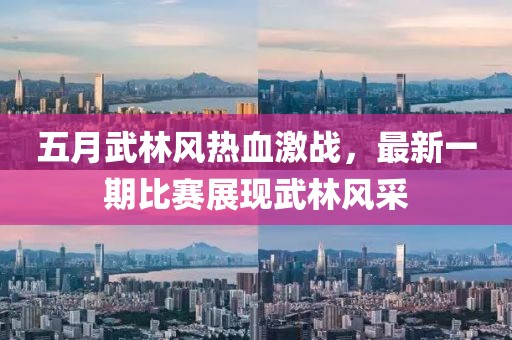 五月武林風熱血激戰，最新一期比賽展現武林風采