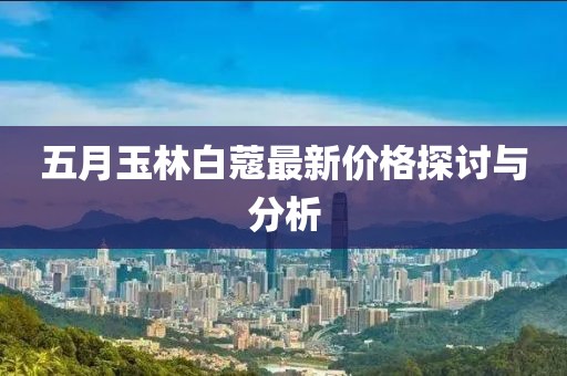 五月玉林白蔻最新價格探討與分析