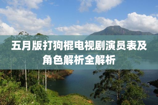 五月版打狗棍電視劇演員表及角色解析全解析