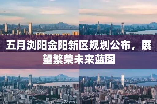 五月瀏陽金陽新區規劃公布，展望繁榮未來藍圖