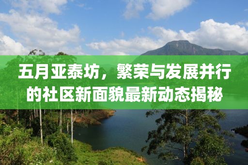 五月亞泰坊，繁榮與發展并行的社區新面貌最新動態揭秘