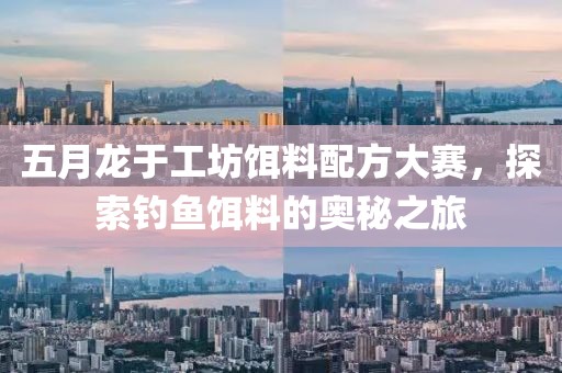 五月龍于工坊餌料配方大賽，探索釣魚餌料的奧秘之旅