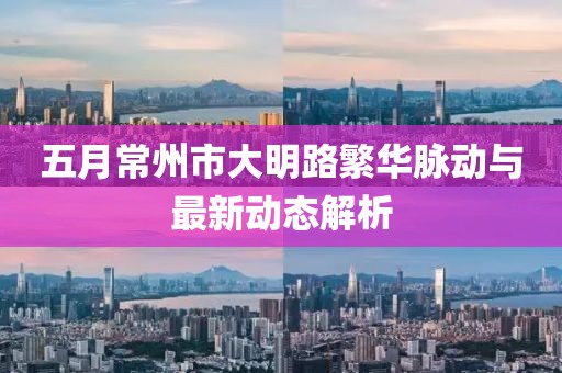 五月常州市大明路繁華脈動(dòng)與最新動(dòng)態(tài)解析