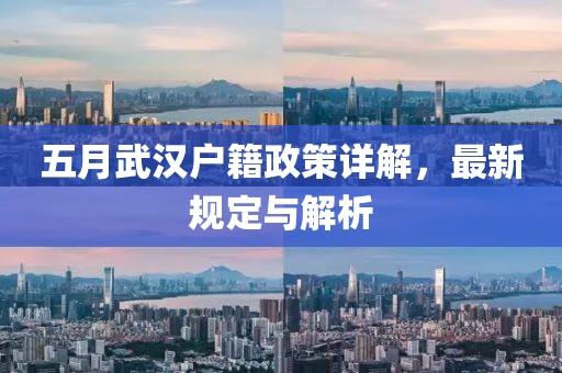 五月武漢戶籍政策詳解，最新規定與解析