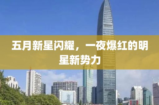 五月新星閃耀，一夜爆紅的明星新勢力
