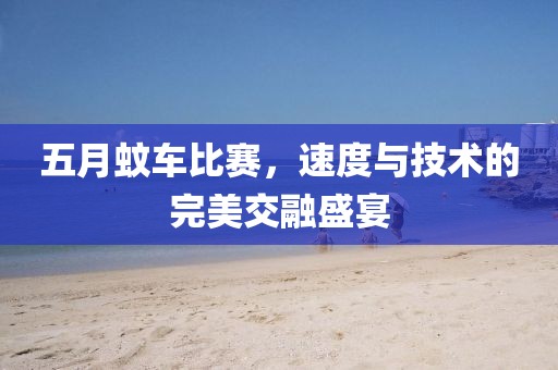 五月蚊車比賽，速度與技術的完美交融盛宴