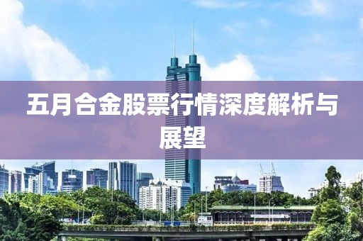 五月合金股票行情深度解析與展望