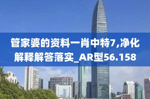 管家婆的資料一肖中特7,凈化解釋解答落實_AR型56.158